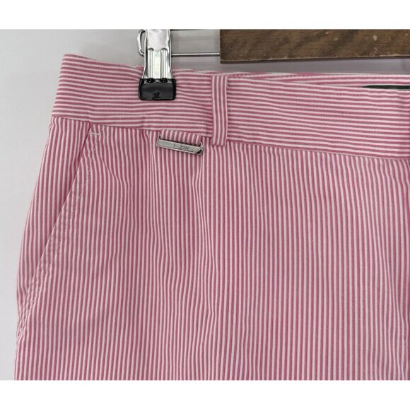 LRL Lauren Ralph Lauren Active Bermuda Shorts Stripes Sz 10 Preppy Old Money - Picture 4 of 9